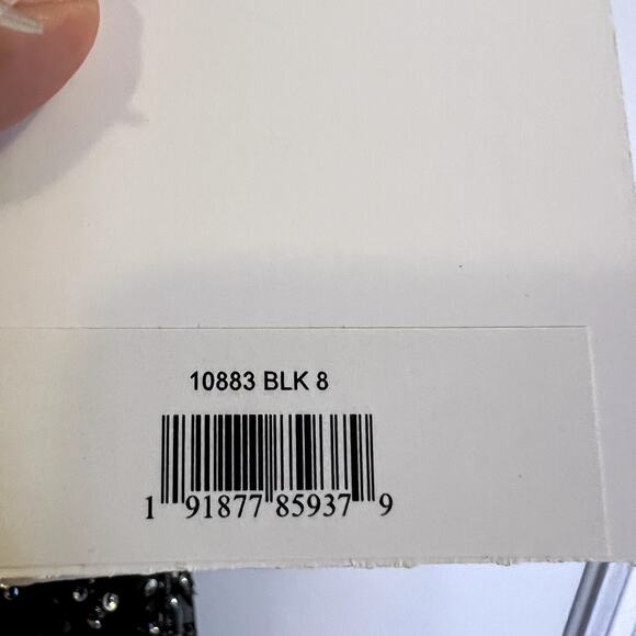 Mac Duggal Black 10883 Embellished Scoop Neck Tiered Formal Gown Dress size 8 - Picture 8 of 9